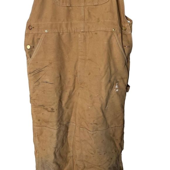 Carhartt Quilt Lined Bib Overalls 40X34 - Picture 3 of 7